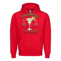 Red margarita social club Zipper Hoodie - MaliasSmallBusiness