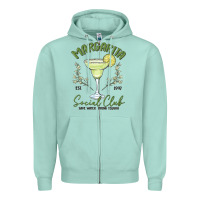Seafoam margarita social club Zipper Hoodie - MaliasSmallBusiness