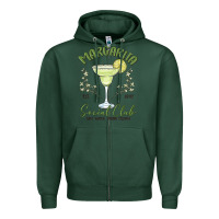 Sports Green margarita social club Zipper Hoodie - MaliasSmallBusiness