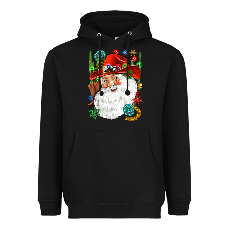 Cowboy Santa Heavyweight Hoodie by NancyCooperArtShop | Teevron