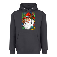 Smoke Cowboy Santa Heavyweight Hoodie - NancyCooperArtShop