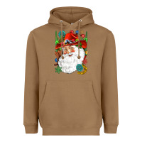 Toasted Coconut Cowboy Santa Heavyweight Hoodie - NancyCooperArtShop