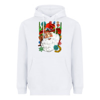 White Cowboy Santa Heavyweight Hoodie - NancyCooperArtShop
