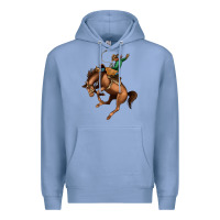Colony Blue Bucking Bronco Rodeo Premium Hoodie - Bettercallsaul