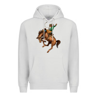 Dove Grey Bucking Bronco Rodeo Premium Hoodie - Bettercallsaul