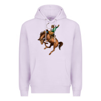 Lilac Bucking Bronco Rodeo Premium Hoodie - Bettercallsaul
