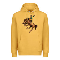 Mustard Bucking Bronco Rodeo Premium Hoodie - Bettercallsaul