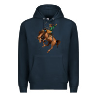 Navy Bucking Bronco Rodeo Premium Hoodie - Bettercallsaul