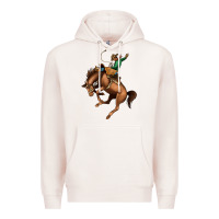 Pale Pink Bucking Bronco Rodeo Premium Hoodie - Bettercallsaul
