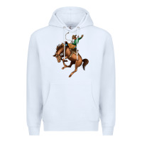 White Bucking Bronco Rodeo Premium Hoodie - Bettercallsaul