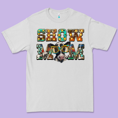 Show Mom Baby Cow Premium Tee Designed By Barkaloodesign