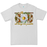 Dove Grey With God all things are possible with daisy Premium Tee - texasbilliewilder