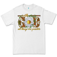 White With God all things are possible with daisy Premium Tee - texasbilliewilder