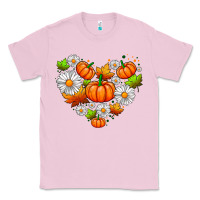 Bubblegum Pink pumpkin and daisies Classic Tee - AdoDesignShop