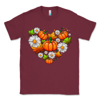 Burgundy pumpkin and daisies Classic Tee - AdoDesignShop
