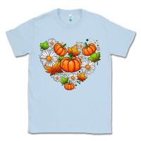 Dusty Blue pumpkin and daisies Classic Tee - AdoDesignShop