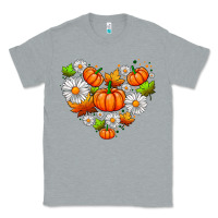 Heather Grey pumpkin and daisies Classic Tee - AdoDesignShop