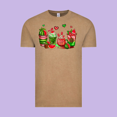 Watermelon Coffee Cups Vintage Tee Designed By Adodesignshop