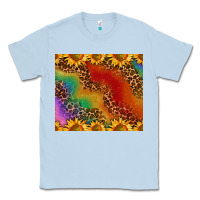 Dusty Blue pride sunflower  rainbow leopard Classic Tee - AdoDesignShop