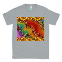 Heather Grey pride sunflower  rainbow leopard Classic Tee - AdoDesignShop