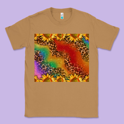 Pride Sunflower  Rainbow Leopard Classic Tee Designed By Adodesignshop