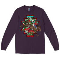 Plum aztec rodeo christmas Long Sleeve Tee - AdoDesignShop