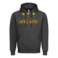 Charcoal Heather its alright to be little bitty Zipper Hoodie - MaliasSmallBusiness