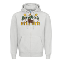 Dove Grey its alright to be little bitty Zipper Hoodie - MaliasSmallBusiness
