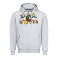 Heather Grey its alright to be little bitty Zipper Hoodie - MaliasSmallBusiness