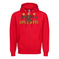 Red its alright to be little bitty Zipper Hoodie - MaliasSmallBusiness