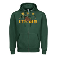 Sports Green its alright to be little bitty Zipper Hoodie - MaliasSmallBusiness