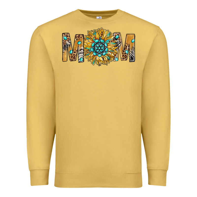 Western Mom With Gemstone And Sunflower Premium Sweatshirt by BundleAndBundleShop | Teevron