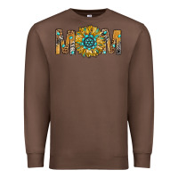 Chestnut Western Mom With Gemstone And Sunflower Premium Sweatshirt - BundleAndBundleShop