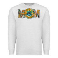 Oatmeal Heather Western Mom With Gemstone And Sunflower Premium Sweatshirt - BundleAndBundleShop