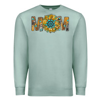 Seafoam Western Mom With Gemstone And Sunflower Premium Sweatshirt - BundleAndBundleShop
