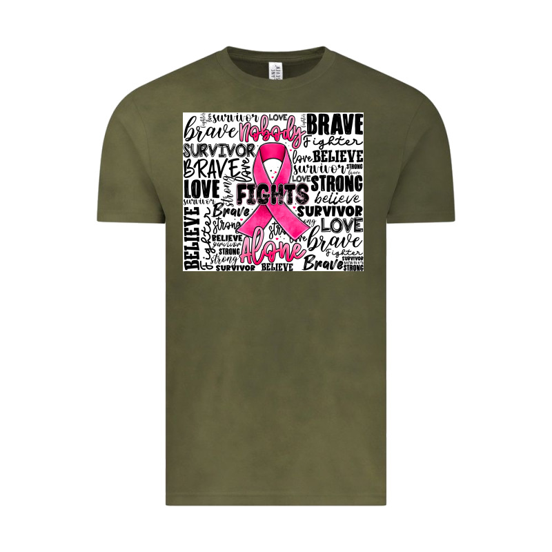 Breast Cancer Nobody Fights Alone Vintage Tee by JahusDesignShop | Teevron