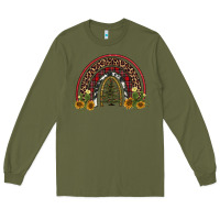 Army Green rainbow tree Long Sleeve Tee - AdoDesignShop