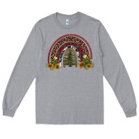 Heather Grey rainbow tree Long Sleeve Tee - AdoDesignShop