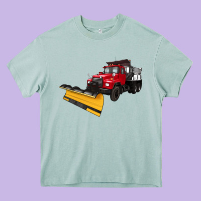 Snow Plow Heavy Core Tee Designed By Artiststas