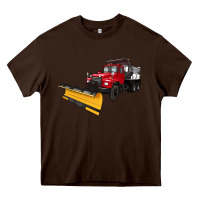 Chocolate Brown snow plow Heavy Core Tee - Artiststas
