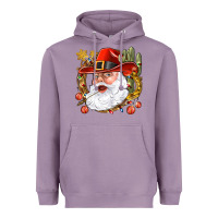 Lavender Cowboy Santa Heavyweight Hoodie - NancyCooperArtShop