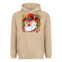 Mushroom Cowboy Santa Heavyweight Hoodie - NancyCooperArtShop
