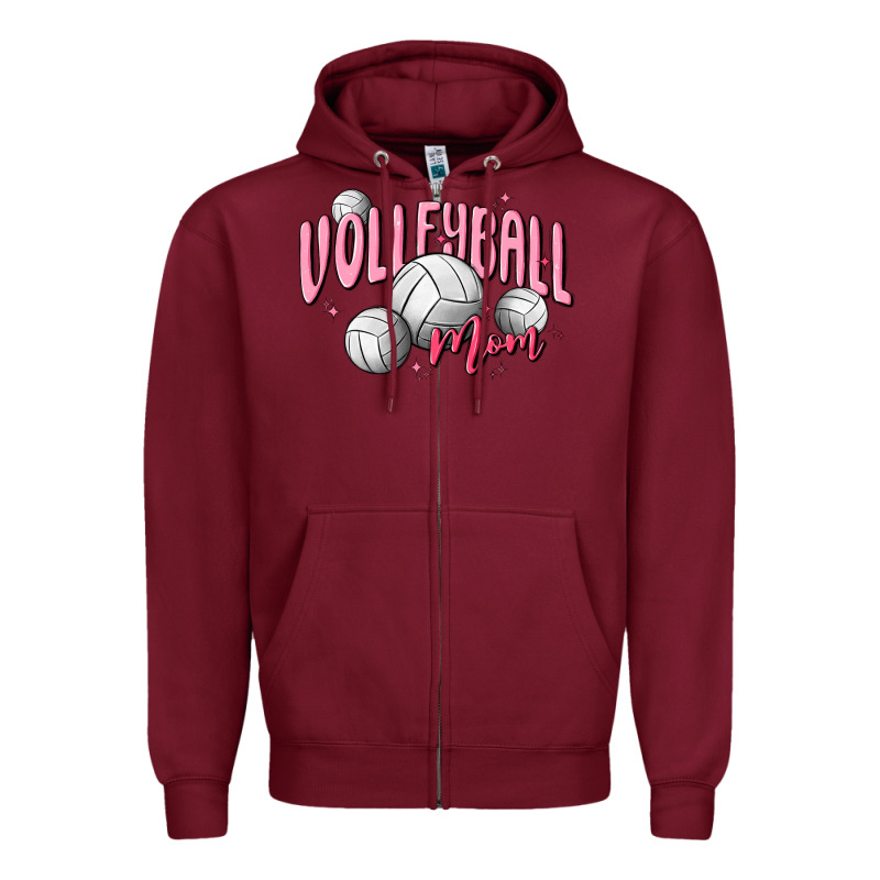 Volleyball Mom Zipper Hoodie by MaliasSmallBusiness | Teevron