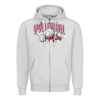 Dove Grey volleyball mom Zipper Hoodie - MaliasSmallBusiness