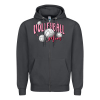 Smoke volleyball mom Zipper Hoodie - MaliasSmallBusiness