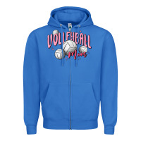 True Royal volleyball mom Zipper Hoodie - MaliasSmallBusiness