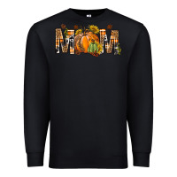 Black Western Mom With Pumpkins Premium Sweatshirt - BundleAndBundleShop