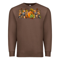 Chestnut Western Mom With Pumpkins Premium Sweatshirt - BundleAndBundleShop