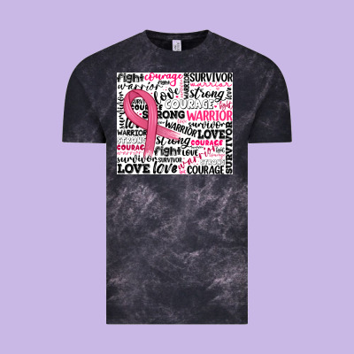 Breast Cancer Ribbon Vintage Tee Designed By Jahusdesignshop