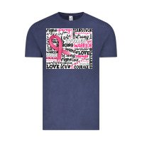 Vintage Denim breast cancer ribbon Vintage Tee - JahusDesignShop